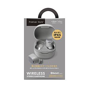 PGA 完全ワイヤレスイヤホン Premium Style グレー PG-BTE17TW3GY ［ワイヤレス(左右分離) /Bluetooth対応］ | PGA