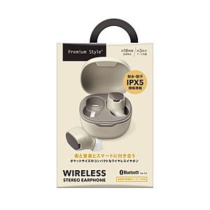 PGA 完全ワイヤレスイヤホン Premium Style ベージュ PG-BTE17TW5BE ［ワイヤレス(左右分離) /Bluetooth対応］ | PGA