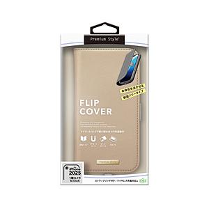 PGA iPhone 17e/16e フリップカバー　サフィアーノ調 Premium Style ベージュ PG-25KFP04BE ［手帳型ケース］ | PGA