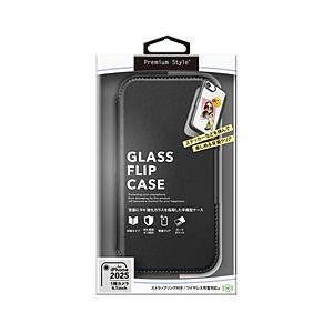 PGA iPhone 17e/16e ガラスフリップケース Premium Style ブラック PG-25KGF01BK ［手帳型ケース］ | PGA