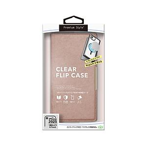 PGA iPhone 17e/16e MagSafe対応 クリアフリップケース　スエード調 Premium Style ピンク PG-25KMC03PK ［手帳型ケース /Magsafe対応］ 【864】 | PGA