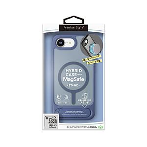 PGA iPhone 17e/16e MagSafe対応 スタンド付ハイブリッドケース Premium Style マットネイビー PG-25KMH12NV ［背面ケース /Magsafe対応］ | PGA