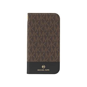 マイケルコース MICHAEL KORS - Folio Case Bicolor with Tassel Charm for iPhone 13 Pro Max [ Brown/Black ] | 