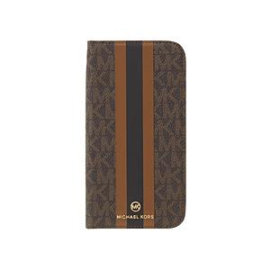 マイケルコース MICHAEL KORS - Folio Case Stripe with Tassel Charm for iPhone 13 Pro [ Brown ] | 
