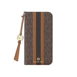 マイケルコース MICHAEL KORS - Folio Case Stripe With Tassel Charm for MagSafe  for iPhone2022 6.1inch 3眼 [ Brown ] MICHAEL KORS マイケル　コース | 