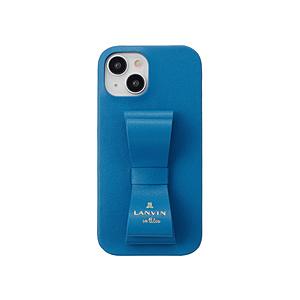 ランバン Slim Wrap Case Stand ＆ Ring Ribbon iPhone 15 LANVIN en Bleu Navy LBNVYSRIP2361 【864】 | 