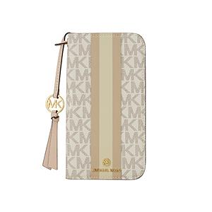 マイケルコース Folio Case Stripe TasselCharm Magsafe iPhone 15 MICHAEL KORS Vanilla MKSTTCVNLFLIP23261 | 
