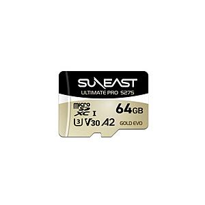 ULTIMATE PRO S275 GOLD EVO microSDXCカード 64GB UHS-I Class10 V30 A2 最大読込速度250MB/s 最大書込速度190MB/s 5年保証 SD変換アダプター付 SE-MS1064G2… | 