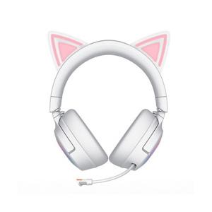 RZ04-05170400-R3M1 ゲーミングヘッドセット Kraken Kitty V3 Pro「ネコミミ」 ホワイト ［ワイヤレス（Bluetooth＋USB-C）＋有線 /両耳 /ヘッドバンドタイプ］ | Razer