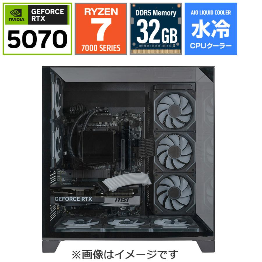 Rabbit0 Studio ゲーミングデスクトップパソコン Rabbit0 Studio RBST-7800X3D-5070SBK [RTX5070] 【sof001】 [振込不可][代引不可] |  | 01