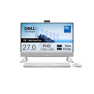 AD69-GHC モニター一体型デスクトップPC Dell 27(EC27250) パールホワイト ［27型 /Windows11 Home /intel Core 7 /メモリ：16GB /SSD：512GB /2026年春モデル］ | DELL
