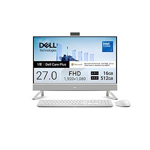 AD69-GHM3C モニター一体型デスクトップPC Dell 27(EC27250) パールホワイト ［27型 /Windows11 Home /intel Core 7 /メモリ：16GB /SSD：512GB /M365 (24か… | DELL