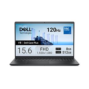 ノートパソコン Dell 15(DC15250) カーボンブラック ND25-GNBC ［15.6型 /Windows11 Home /intel Core 3 /メモリ：8GB /SSD：512GB /日本語版キーボード /202… | DELL