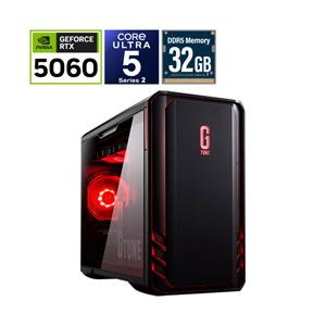 DGI5G60BC21U2NH3B ゲーミングデスクトップパソコン G TUNE(RTX 5060)  ［Windows11 Home /intel Core Ultra 5 /メモリ：32GB /SSD：1TB］ | マウスコンピューター