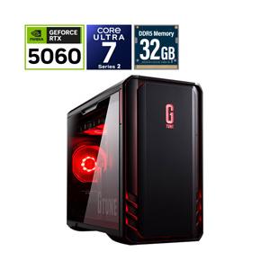 DGI7G60BC21U2NH3B ゲーミングデスクトップパソコン G TUNE(RTX 5060)  ［Windows11 Home /intel Core Ultra 7 /メモリ：32GB /SSD：1TB］ | マウスコンピューター