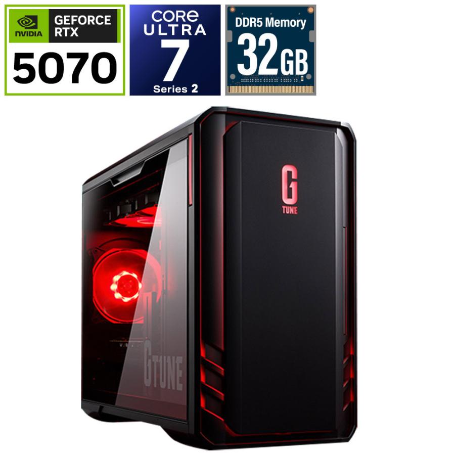 DGI7G70BC21U2NH3B ゲーミングデスクトップパソコン G TUNE(RTX 5070)  ［Windows11 Home /intel Core Ultra 7 /メモリ：32GB /SSD：1TB］ | マウスコンピューター | 01
