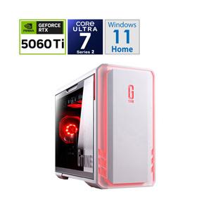 DGI7G6TBC21U2NH3W ゲーミングデスクトップパソコン G TUNE(RTX 5060 Ti) ホワイト ［モニター無し /Windows11 Home /intel Core Ultra 7 /メモリ：32GB /SSD… | マウスコンピューター