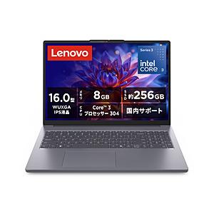 ノートパソコン IdeaPad Slim 3i Gen 11 ルナグレー 83RS003EJP ［16.0型 /Windows11 Home /intel Core 3 /メモリ：8GB /SSD：256GB /日本語版キーボード /20… | Lenovo