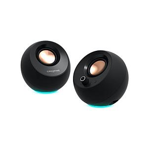 CREATIVE(クリエイティブ) SP-PBLPRO-BKA PCスピーカー Bluetooth＋3.5mm接続 / USB-C＋USB-A電源 Pebble Pro  ［USB電源 /2.0ch］ | 