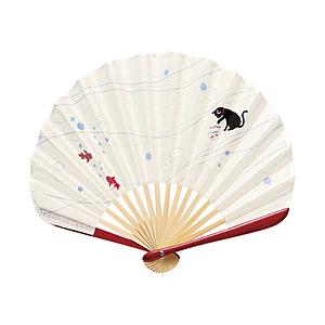 山二 扇子　涼あそび・ベージュ | ブランド登録なし