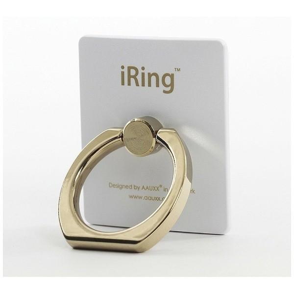 UNIQ 〔スマホリング〕　iRing Limited Edition　ゴールドシャフト/パールホワイト　UMS-IRLEG01PW [振込不可] | ユニーク | 01