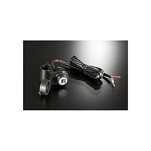 バイクパーツセンター 975123 ハンドルクランプ USBポート USB2.0×2 5V/2A DC12V〜24V | 
