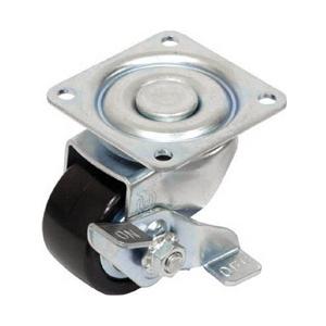 ユーエイキャスター 重量用キャスター　自在車ストッパー付　65径　強化ナイロン車輪　HG65GNBS | 