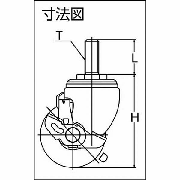 ユーエイキャスター HT-50GNBS-M16-40 ユーエイ ねじ込み式キャスター自在車S付50径強化ナイロン車輪 |  | 01