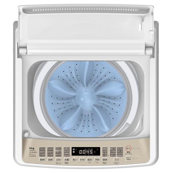 全自動洗濯機  本体：ホワイト、トップ：シャンパンゴールド HW-DG80XH ［洗濯8.0kg /簡易乾燥(送風機能) /上開き］ 【お届け日時指定不可】 |  | 03