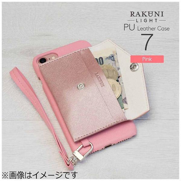 CHEERO iPhone 7用　レザーケースRAKUNI LIGHT PU Leather Case Pocket Type with Strap　ピンク　RCP-7 PK [振込不可] | cheero | 03