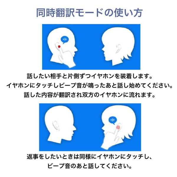 ウェザリージャパン AI翻訳機 ワイヤレスイヤホンとしても利用できる 127カ国の言語を翻訳可能 WOOASK + PLUS (M6 オフライン版)   M6+ |  | 07