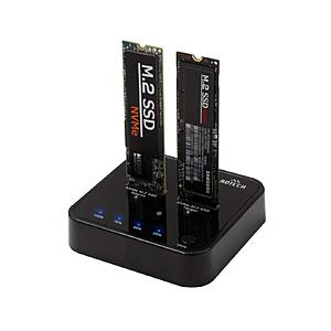 ITPROTECH AOK-NVMECL-20G SSDスタンド USB-C接続 クローン機能(Mac/Windows11対応) ブラック ［M.2対応 /NVMe /2台］ | 