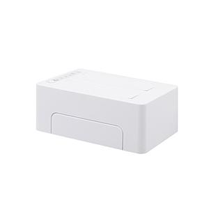 アオテック HDD/SSDスタンド USB-A接続 クローン機能(Mac/Windows11対応) ホワイト AOK-CLONE-U3SW ［3.5インチ＆2.5インチ対応 /SATA /2台］ | 