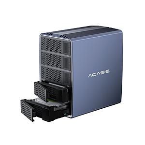 ACASIS HDDケース USB-C+USB-A接続 5Bay HDDドライブケース [3.5インチ対応/SATA /5台]  グレー EC-7355-S-IPT ［3.5インチ対応 /SATA /5台］ | 