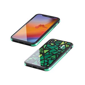 【在庫限り】 IO DATA(アイオーデータ) iPhone XS 5.8インチ用 ガラス+TPU+アルミ複合素材ケース 2層印刷 ステンドグラス（グリーン） BKS-IP18STGGASGN | I-O DATA