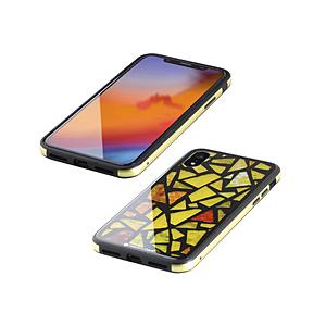 IO DATA(アイオーデータ) iPhone XR 6.1インチ用 ガラス+TPU+アルミ複合素材ケース　2層印刷 ステンドグラス（イエロー） BKS-IP18MTGGASYL 【864】 [振込不可] | I-O DATA