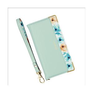 近通 iPhoneSE2/8/7対応　手帳型ケースエレガンテ フラワー BL-IPH8-04MT ミント | 