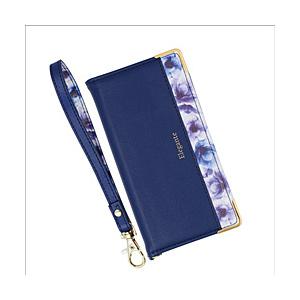 近通 iPhoneSE2/8/7対応　手帳型ケースエレガンテ フラワー BL-IPH8-06NV ネイビー | 