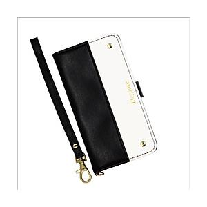 近通 iPhoneSE2/8/7対応　手帳型ケースエレガンテ ツートン EL-IPH8-08BW ブラック・ホワイト | 