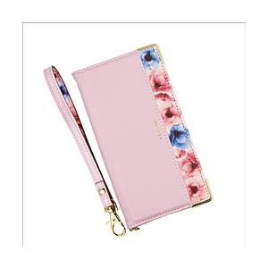 近通 AQUOS sense3対応 手帳型ケース エレガンテ フラワー ピンク BL-AQSE302PK | 