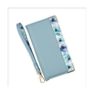 近通 AQUOS sense3対応 手帳型ケース エレガンテ フラワー クラウディブルー BL-AQSE305CB 【864】 | 