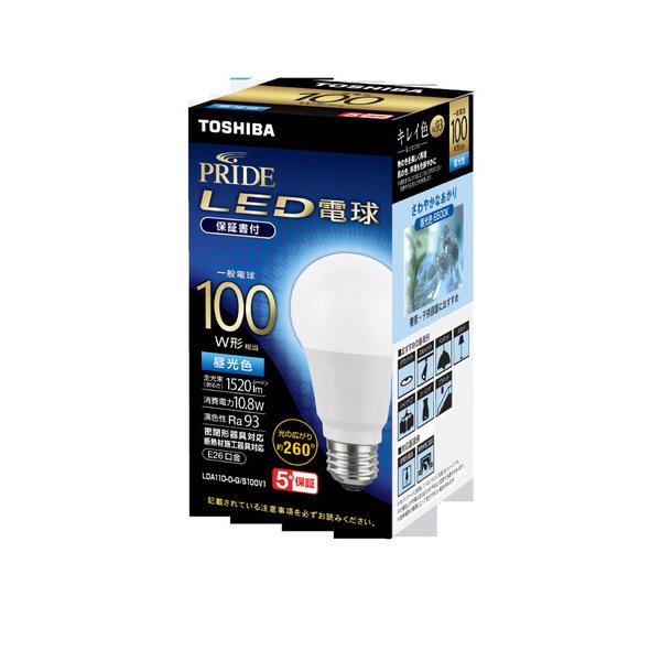 TOSHIBA(東芝) 高演色タイプLED電球   LDA11D-D-G/S100V1 ［E26 /一般電球形 /100W相当 /昼光色 /1個 /全方向タイプ］ | TOSHIBA