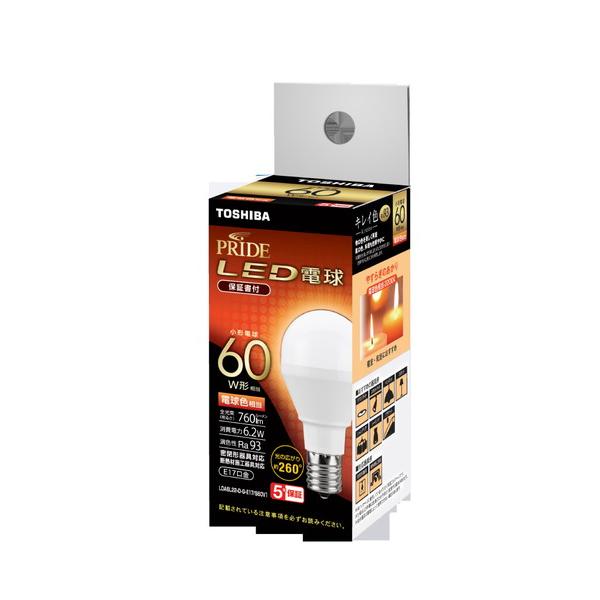 TOSHIBA(東芝) 高演色タイプLED電球   LDA6L22-D-G-E17/S60V1 ［E17 /一般電球形 /60W相当 /電球色 /1個 /全方向タイプ］ | TOSHIBA