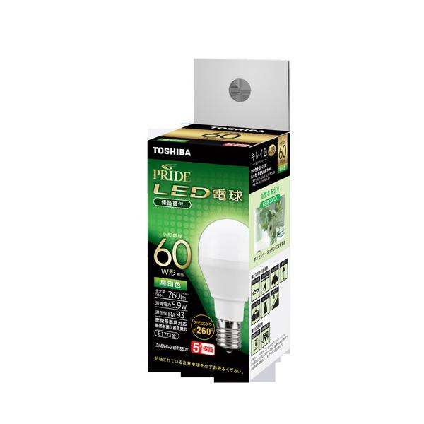 TOSHIBA(東芝) 高演色タイプLED電球   LDA6N-D-G-E17/S60V1 ［E17 /一般電球形 /60W相当 /昼白色 /1個 /全方向タイプ］ | TOSHIBA
