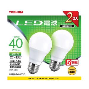 TOSHIBA(東芝) LDA4N-G/K40V1P LED電球 [E26 /昼白色] | TOSHIBA