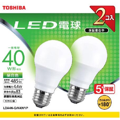 TOSHIBA(東芝) LDA4N-G/K40V1P LED電球 [E26 /昼白色] | TOSHIBA | 01
