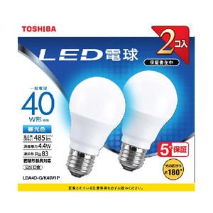 TOSHIBA(東芝) LDA4D-G/K40V1P LED電球 [E26 /昼光色] | TOSHIBA