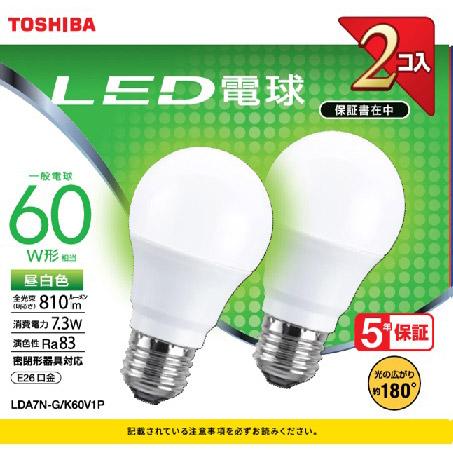 TOSHIBA(東芝) LDA7N-G/K60V1P LED電球 [E26 /昼白色] | TOSHIBA | 01