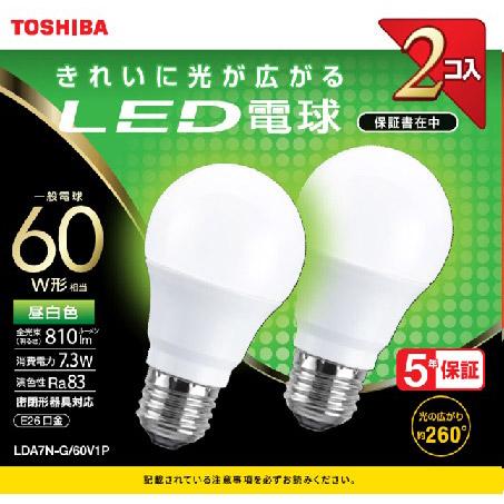 TOSHIBA(東芝) LDA7N-G/60V1P LED電球 [E26 /昼白色] | TOSHIBA | 01