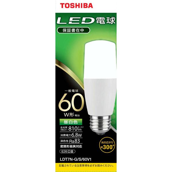TOSHIBA(東芝) LED電球（T形）60W相当　昼白色　口金E26 LDT7N-G/S/60V1 | TOSHIBA | 01